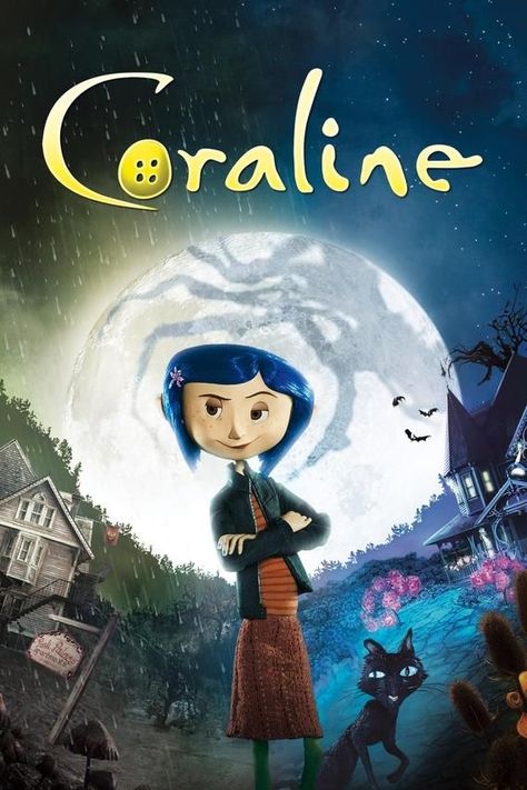 Coraline Poster, Family Friendly Halloween Movies, Coraline Art, Animated Movie Posters, Movie Poster Frames, Coraline Movie, Best Halloween Movies, Coraline Jones, Childhood Movies