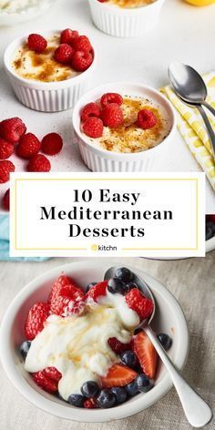 Mediterranean Desserts, Mediterranean Diet Food List, Mediterranean Recipes Healthy, Diet Desserts Recipes, Mediterranean Diet Recipes Dinners, Med Diet, Mediterranean Diet Meal Plan, Easy Mediterranean Diet Recipes, Mediterranean Diet Plan