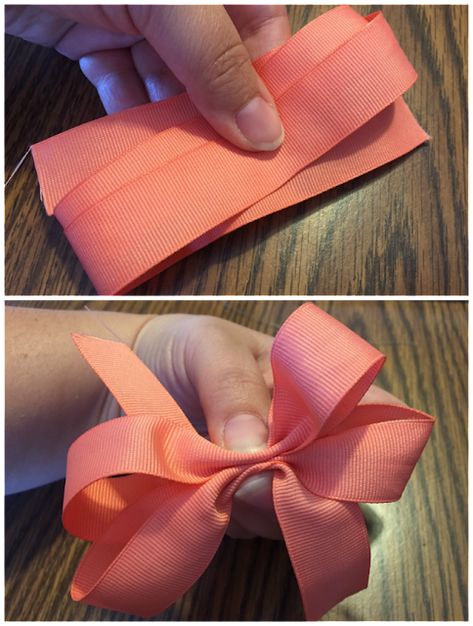 DIY Hairbows + Tutorial - Nanny to Mommy Easy Hair Bows, Hair Bow Instructions, Bow Making Tutorials, Hair Bows Diy Ribbon, Girls Hair Bows Diy, Homemade Bows, Make A Bow, Hair Bow Tutorial, Toddler Hair Bows