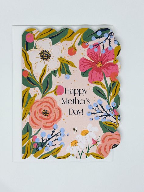 Wildflower Mother's Day Card - Spring Garden Botanical Card - Sending Love Floral Greeting by PALMpapercraft on Etsy Wildflowers Garden, Card Flowers, Flowers Card, Sending Love, Mother's Day Greeting Cards, Wildflower Garden, Mom Day, Mother's Day Card, Classical Art