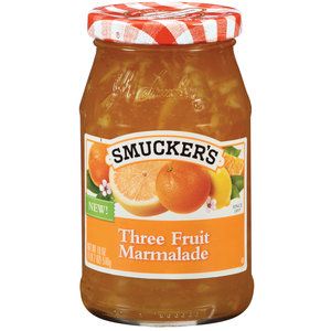 Smucker's Three Fruit Marmalade, I like to add to some chicken breast and bake or roast with some fresh zest! Yumm Salmon Glaze Recipes, Raspberry Preserves, Orange Marmalade, Fruit Preserves, Glazed Chicken, Glazed Salmon, Sweet Citrus, Orange Chicken, Jams & Jellies