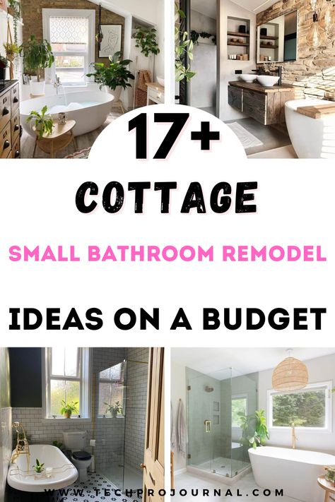 This post shows you the best cottage small bathroom remodel ideas on a budget to try. Remodel your space to a classy-looking small bathroom with these cottage ideas without breaking a bank. Small Bathroom Renovation Ideas Rustic, Victorian Cottage Bathroom, Remodeling A Small Bathroom, Small Bath Renovation, Economical Bathroom Remodel, Charming Bathroom Ideas, Tiny Bathroom Ideas On A Budget, Bathroom Remodel Master Bath Before And After, Traditional Cottage Bathroom