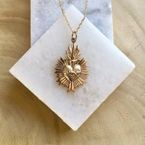 Sacred Heart Ring, Sacred Heart Jewelry, Most Sacred Heart Of Jesus, Catholic Fashion, Sacred Heart Necklace, Sacred Jewelry, Jesus Necklace, Catholic Necklace, Sacred Heart Of Jesus