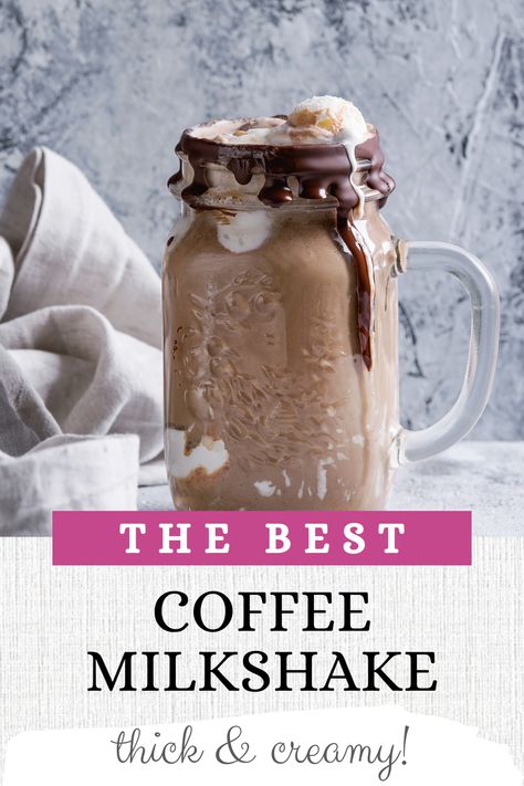 Copycat Milkshake Recipes, Coffee With Ice Cream Recipes, Ninja Milkshake Recipe, How To Make A Milkshake With Ice Cream, Ice Cream Shakes Milkshakes, Milkshake Recipe With Ice Cream, Summer Milkshakes, Coffee Shake Recipe, Milk Shake Recipes