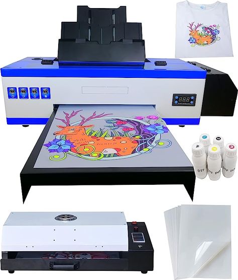 PUNEHOD A3 L1800 T-Shirt Transfer Printer with White Ink Circulatory for DIY Direct Print T-Shirts, Hoodie,Fabrics (DTF Printer + Oven) Dtf Printers, T Shirt Printer, Best Printers, Printer Ink Cartridges, Dtf Printer, Hoodie Fabric, Handmade Sellers, T Shirt Transfers, Kinds Of Fabric