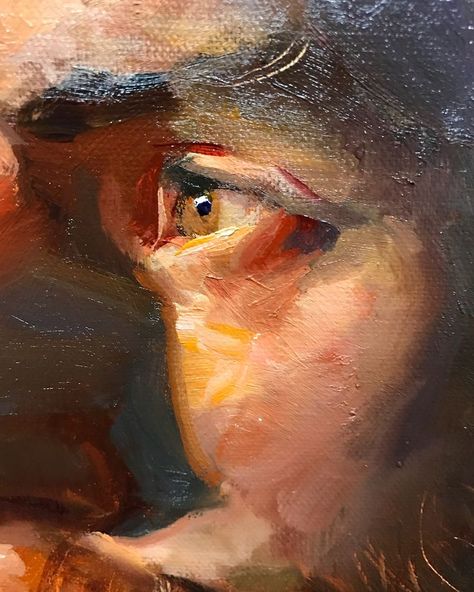 Finished up this demo #painting I started for an #art group here in #sanantonio I love #painting #warm #light. Close up of #eye too #sketch #drawing #oilpainting Light Artwork Paintings, Love In Paintings, How To Paint An Eye, Painting Ideas People, Someone Painting, Warm Painting, Eyes Paint, Paintings People, Love In Art