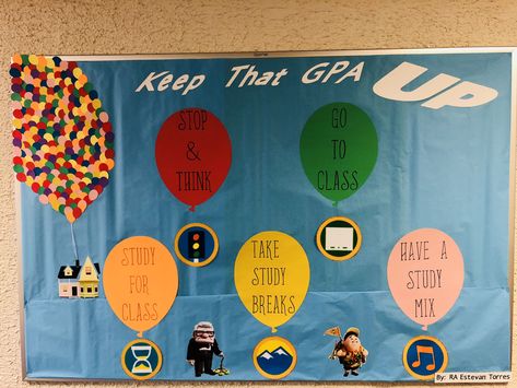 Nhs Bulletin Board High Schools, Keep That Gpa Up Bulletin Board, Nhs Bulletin Board, Ra Movie Theme Bulletin Boards, Academic Ra Board, Ra Academic Bulletin Boards, Academic Ra Bulletin Board, Academic Success Bulletin Board, Residence Hall Bulletin Boards