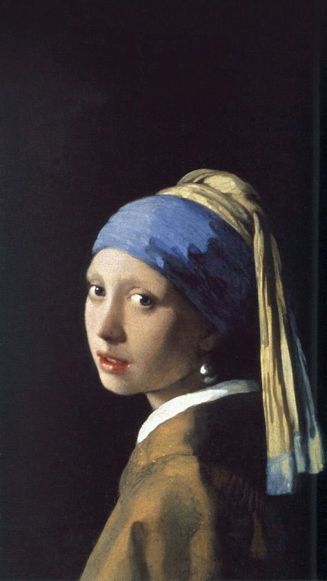 Johannes Vermeer.....1665 Girl With The Pearl Earring, Johannes Vermeer, Pearl Earring, The Pearl, Gold, Blue