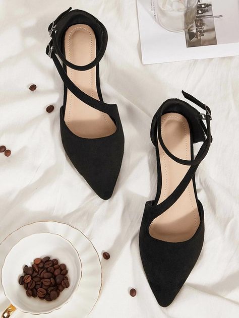 Sepatu Pump, Fancy Flats, Strap Flats, Black Plain, Ankle Strap Flats, Cute Flats, Women Flats, Fancy Shoes, Girly Shoes