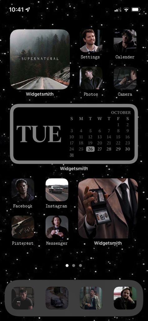 #supernatural Supernatural Aesthetic App Icons, Supernatural Themed Bedroom, Supernatural Wallpaper Homescreen, Supernatural Phone Theme, Supernatural Widget Ideas, Supernatural App Icons, Supernatural Home Screen, Supernatural Computer Wallpaper, Supernatural Phone Wallpaper