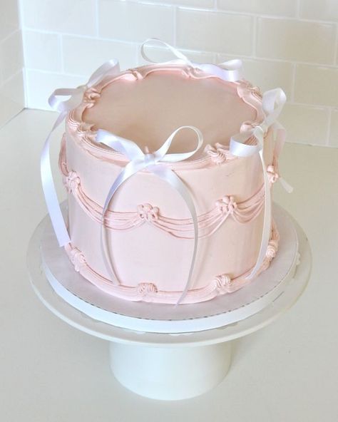 Crafted Cakes Pink Bow Cake, Peony Cake, Bow Cake, Ribbon Cake, Bow Cakes, 2 Birthday, Cupcakes Decoration, Girls Bows, Pink Ribbon