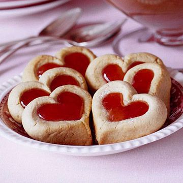 Double Thumbprint Cookies Thumbprint Cookies With Icing, Thumbprint Cookies Recipe, Heart Shaped Cookies, Filled Cookies, Valentines Day Desserts, Valentines Day Food, Thumbprint Cookies, Valentines Day Treats, Heart Cookies