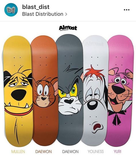 Almost Skateboards droopy tom jerry Skateboard Decor, Almost Skateboards, Skateboard Photos, Skateboard Deck Art, Skateboard Art Design, Best Cartoons Ever, Resin Glue, Custom Skateboards, Cool Skateboards