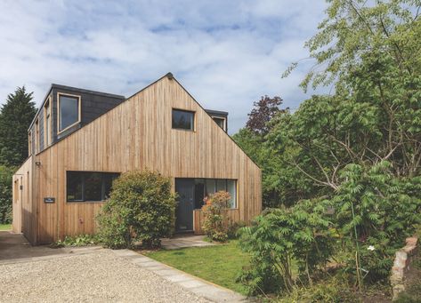 Before and After: An Incredible DIY Bungalow Transformation | Homebuilding Bungalow Loft Conversion, Small House Extensions, Bungalow Conversion, The Shambles, Dormer Bungalow, Bungalow Extensions, Larch Cladding, Shed Dormer, House Cladding