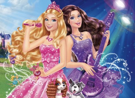 Princess And Popstar Costume, Barbie Princess And The Popstar Costume, Best Duos In Cartoons, Princess And The Popstar Costume, Barbie The Princess And The Popstar, Barbie And The Popstar, Princess And Popstar, Iconic Female Duos, Barbie Princess And The Popstar