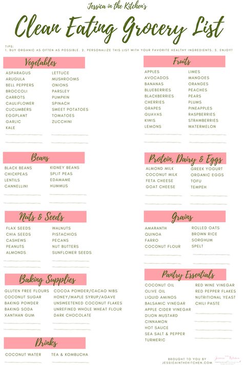 Clean Eating Challenge, Clean Eating Diet, Clean Eating Vegetarian, Protein In Beans, Clean Eating Grocery List, Healthy Grocery List, Diet Vegetarian, Healthy Ingredient, Grocery Lists