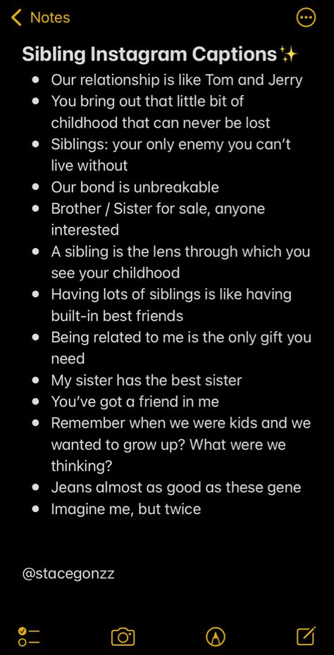 Siblings Instagram captions Friends Captions Instagram Funny Lol, B'day Captions For Sister, Siblings Birthday Quotes, Captions For Sisters Funny, Captions On Sisters, Siblings Quotes Funny Instagram, One Word Captions For Siblings, Quote For Siblings, Shade Instagram Captions