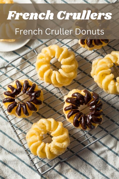 French Crullers are light and airy French donut with a unique twist in the shape. In the US they are popular at Dunkin Donuts. With this recipe you can see how to make your own French Cruller donuts at home. #RecipeMash #French #Crullers #Donuts Cruller Donut Recipe, French Cruller Donut, Crullers Recipe, French Donuts, Cruller Donuts, Chickpea Fries, Types Of Donuts, French Crullers, Instant Potatoes