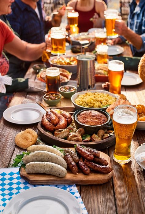 The Quick Guide to Oktoberfest Food. Oktoberfest is a feast for the senses, and the food is a big part of the celebration! Dive into a spread of bratwurst, schnitzel, sauerkraut, and pretzels. Don’t forget the sides—potato salad, red cabbage, and spaetzle add the perfect touch. Whether you’re cooking at home or enjoying a meal at a local Oktoberfest event, these dishes are essential to the experience. Indulge in the flavors of Germany and enjoy every bite! https://gildedgooselimited.com/gand... Oktoberfest Aesthetic, Oktoberfest Wedding, Party Tips And Tricks, Oktoberfest Decorations, German Dishes, Hosting Parties, Oktoberfest Food, Festive Table Setting, Special Occasion Food