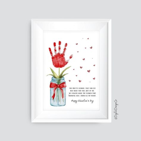 Flower Handprint Art, Flower Handprint, Grandma Diy, Spring Crafts Preschool, Daycare Classroom, Toddler Daycare, Baby Handprint, Classroom Activity, Craft Kids