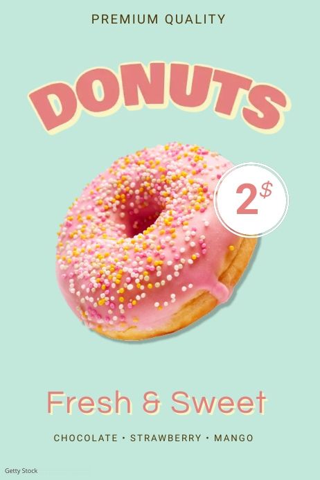 Doughnut Creative Ads, Donut Advertisement, Donut Sale Poster, Poster Donat, Donut Social Media Post, Donut Poster, Doughnut Graphic Design, 3d Photoshop, Donut Design