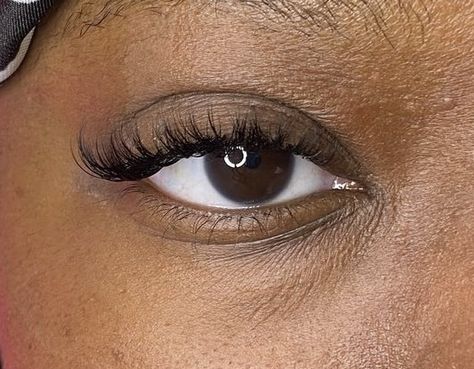 Natural Lash Look Extensions, Lash Extensions Styles Black Women Natural, Natural Lash Extensions Short, Individual Lashes Short, Classic Lashes Black Women, Low Volume Lashes, Roundish Almond Eyes Lashes, Short False Lashes, Lashes Ideas Natural