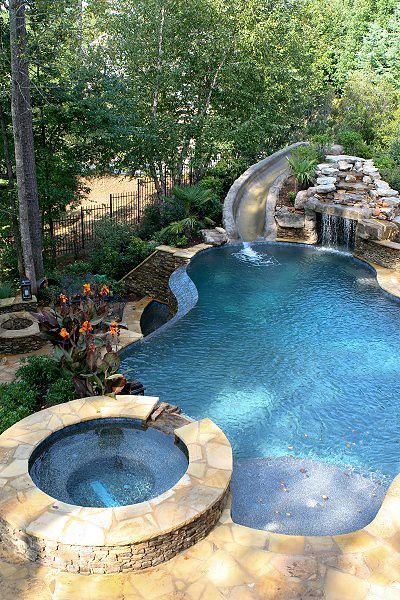 Pool Ideas Backyard, Bilik Idaman, Dream Backyard Pool, Patio Grande, Pools Backyard Inground, Big Pools, Pool Life, Pool Remodel, Big Backyard