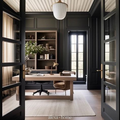 Lots Of Natural Light, Office Built Ins, Home Office Ideas, Home Office Setup, September 16, Home Office Space, Home Library, Office Inspiration, Office Interior Design