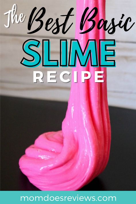 Slime Recipe Kids, Basic Slime Recipe, Easy Slime Recipe, Diy Slime Recipe, Slime Party, Slime For Kids, Homemade Slime, Slime Craft, Craft Easy