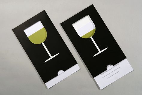 Wine Glass Brochure  | Self - Promotion Wine Business Card, Die Cut Brochure, Self Promotion Design, Wine Brochures, Wine Cards, Buch Design, Name Card Design, 카드 디자인, Wine Design