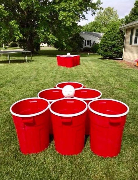 Bonfire Party Games, Summer Party Games, Beer Olympic, Trash Party, Diy Yard Games, Outdoor Party Games, Outside Games, Drinking Games For Parties, Fun Drinking Games