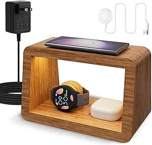 ²⁰²⁴Wireless Charger Station for iPhone|Samsung, Fast Charging Station with LED Light for Samsung|Android Phone, Wireless Phone Charger Station Only for Samsung Watch Iphone Charging Station, Phone Charging Stations, Cell Phone Charging Station, Wood Desk Organizer, Phone Charger Station, Phone Docking Station, Roboto Font, Wireless Charging Station, Border Box