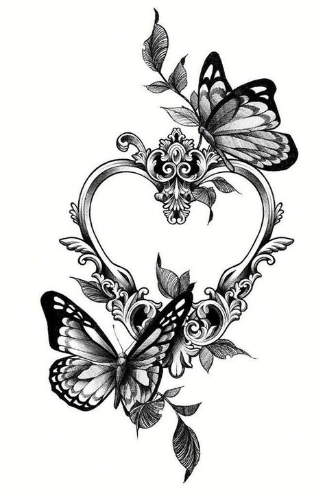 Tattoo Areas, Butterfly With Flowers, Butterfly With Flowers Tattoo, Unique Butterfly Tattoos, Butterfly Tattoos For Women, Tattoos For Women Flowers, Deer Tattoo, Tattoos For Women Half Sleeve, Unique Butterfly