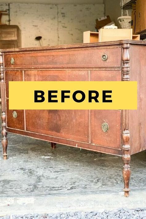 Renovating Old Furniture, Boho Furniture Diy, Updating Old Furniture, Diy Furniture Repurpose Creative Ideas, Kitchen Dresser Makeover, Repurposed Furniture For Kitchen, Refinish Dresser, Neutral Dresser, Diy Old Furniture Makeover