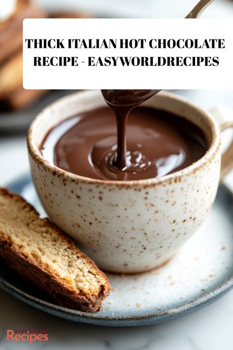 Creamy Thick Hot Chocolate, Rich And Creamy Hot Chocolate, Swedish Hot Chocolate, Homemade Dark Chocolate Hot Cocoa, Thick Hot Chocolate Recipes Homemade, How To Make Thick Hot Chocolate, Hot Chocolate Recipes Italian, Italian Hot Chocolate Crockpot, Italian Style Hot Chocolate