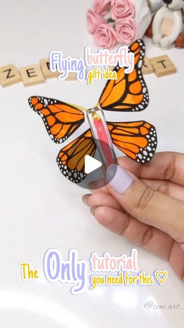 Craft Butterfly Paper, Flapping Butterfly, Diy Butterfly Craft, Flying Butterflies, Make Butterfly, How To Make A Paper Butterfly, How To Make A Butterfly Out Of Paper, Diy Butterfly Cards Paper Crafts, How To Make Flying Butterfly