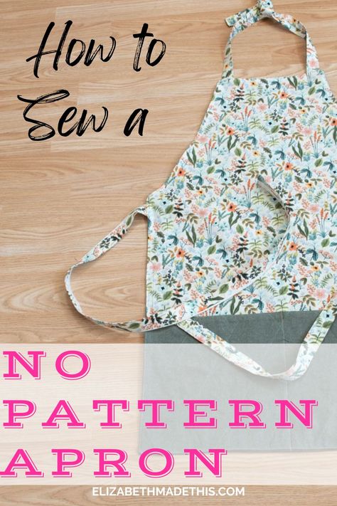 Aprons For Children Free Pattern, Making An Apron Free Pattern, Full Apron Pattern, Homemade Aprons Diy, Patterns For Aprons Free, How To Make A Apron Free Pattern, Apron Sewing Pattern Free Simple, Sewing Pattern For Apron, Hand Sewn Apron