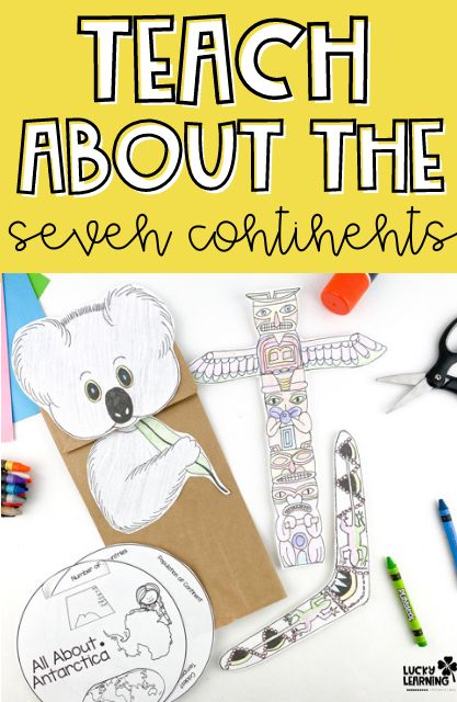 The Seven Continents Continents Kindergarten Activities, Kindergarten Continents Activities, Continents For Kindergarten, Continent Crafts For Kids, Seven Continents Printable Free, 7 Continents Of The World, Continents Activities For Kids, Continents Kindergarten, 7 Continents Activities Free Printable