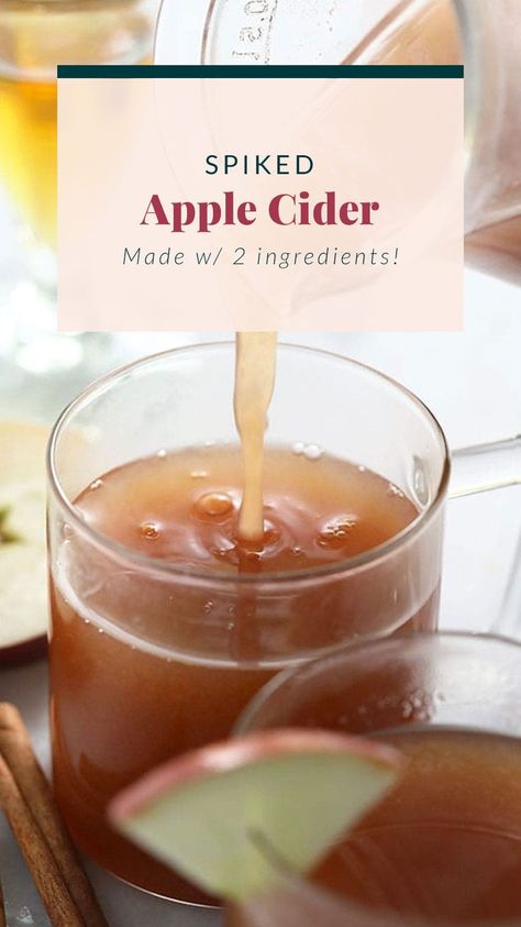 Spiked Cider Recipes, Hard Apple Cider Recipe, Spiked Apple Cider Recipe, Crockpot Apple Cider, Hot Apple Cider Recipe, Warm Drinks Recipes, Homemade Cider, Spiked Cider, Spiked Apple Cider