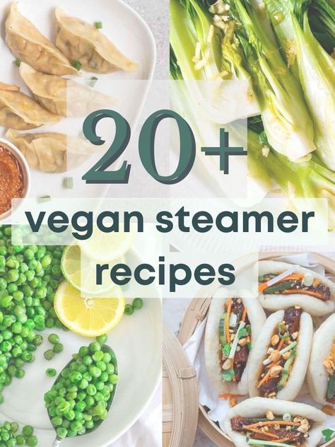 20+ Vegan Steamer Recipes: Veggies, Dumplings, & More! Electric Steamer Recipes Meals, Electric Steamer Recipes, Food Steamer Recipes, Bamboo Steamer Recipes, Steamed Recipes, Steamed Food, Greek Kitchen, Bamboo Steamer, Steam Recipes