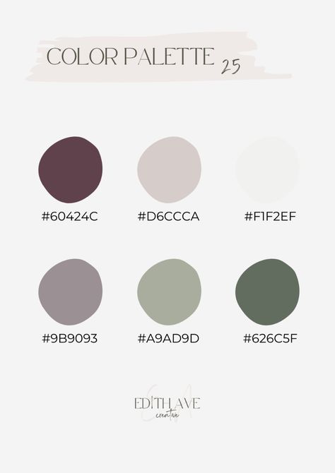 Gray Purple Green Living Room, Sage And Purple Wedding Color Palettes, Sage Green Purple Bedroom, Purple Gray Green Color Palette, Sage Green And Plum Bedroom, Brand Color Palette With Purple, Sage Green And Purple Kitchen, Purple And Sage Color Palette, Sage Purple Aesthetic