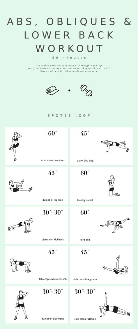 https://www.spotebi.com/wp-content/uploads/2021/07/core-strengthening-exercises-abs-obliques-lower-back-spotebi.gif Core Workout Routine, 30 Min Workout, Core Strengthening Exercises, Oblique Workout, Cardio Workout At Home, Abs And Cardio Workout, Strengthen Core, 30 Minute Workout, Aerobics Workout