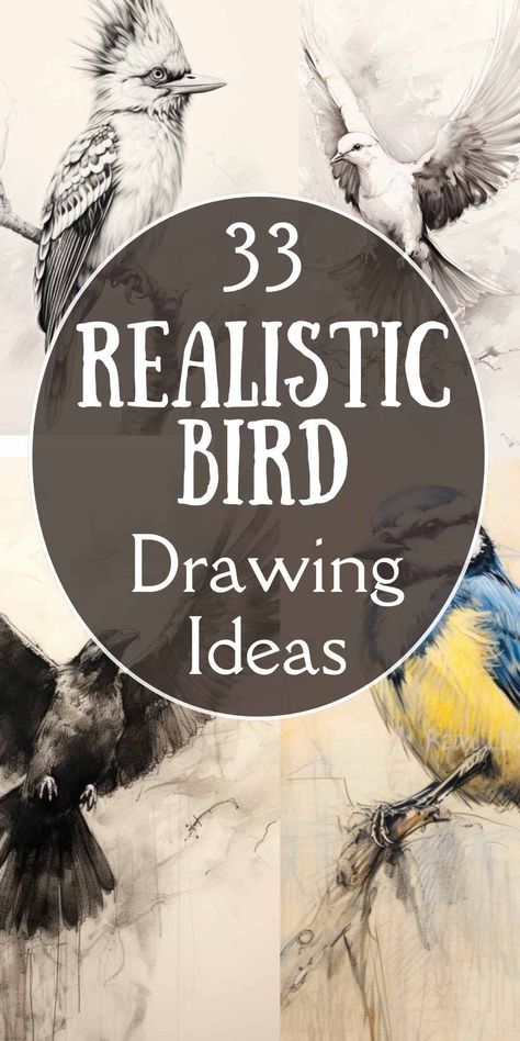 Take flight with our list of 33+ Bird Drawing Ideas! Whether you're a beginner or an expert, our list offers a variety of bird drawing ideas to fit your interests and skill level. From realistic and detailed sketches to cute and whimsical designs, these bird drawing ideas are perfect for unleashing your creativity and adding a touch of nature to your art. Realistic Bird Drawings, Bird Realistic Drawing, Drawing Birds Tutorial, Ideas For Sketching, Sketch Birds Pencil, How To Draw A Bird, Realistic Birds Pencil Drawing, Bird Sketch Realistic, Sketch Of Birds Flying