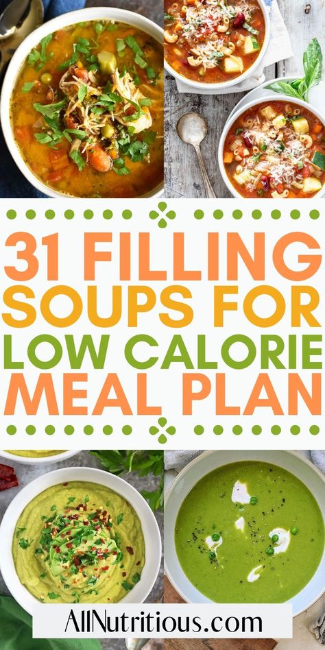 Low Calorie Soup Recipes, Recipes Under 200 Calories, Low Calorie Soup Recipe, Soup Recipes Healthy, Easy Vegetable Soup, Dinner Recipes Healthy Low Carb, Low Calorie Soup, Healthy Eating Diets, Best Fat Burning Foods