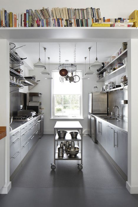 Eaton Terrace by Orange Project Restaurant Kitchen Design, Bar Restaurant Design, Stainless Steel Kitchen Island, Commercial Kitchen Design, Architecture Restaurant, Bakery Kitchen, Industrial Kitchen Design, Galley Kitchens, Stainless Kitchen