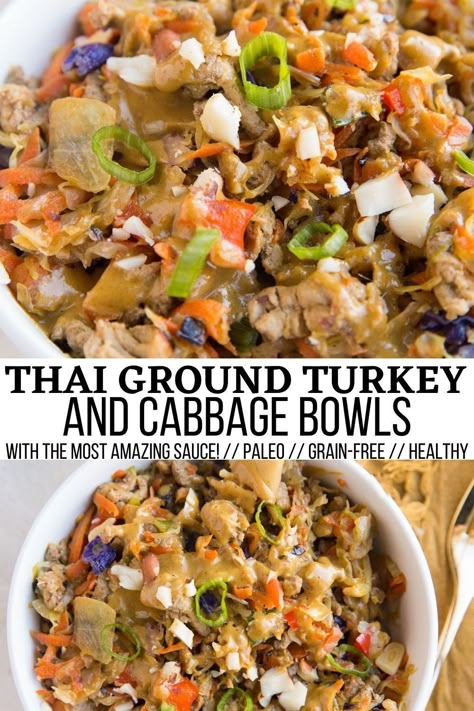 Ground Turkey And Cabbage, Turkey And Cabbage, 150 Calorie Snacks, Turkey Cabbage, 500 Calorie, Cabbage Stir Fry, Diner Recept, Ground Turkey Recipes, Cabbage Recipes