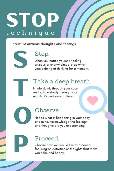 Stop Technique, Dbt Skills, Calming Techniques, Grounding Techniques, Emotional Regulation, Coping Strategies, Mental And Emotional Health, Coping Skills, Thoughts And Feelings