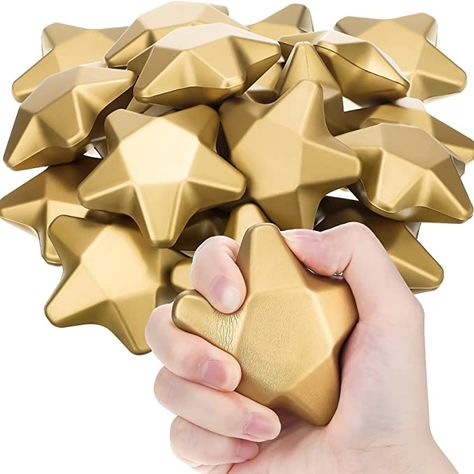 24 Pieces 3.1 Inch Star Stress Ball Stress Relief Balls Star Foam Stress Balls Star Party Favors Foam Stars Balls for Kids Adults Student Prizes Party Bag Fillers Fun Birthday Party Favors (Gold) Star Party Favors, Student Prizes, Party Favors For Adults, Sweet Sixteen Parties, Fun Birthday Party, Happy Party, Star Party, Party Bag Fillers, Gold Party