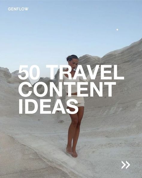 GENFLOW on Instagram: "Need some travel content inspo? 🌴✈️  Swipe for 50 unique ideas to keep your followers engaged on your next adventure! 📸  #contentideas #whattopost #travelcontent #travelcreator #travelinfluencer" Travel Ig Post Ideas, Travel Instagram Post Ideas, Travel Content Ideas Instagram, Vacation Content Ideas, Travel Influencer Aesthetic, Travel Post Ideas Instagram, Travel Story Instagram, Travel Content Ideas, Travel Instagram Stories