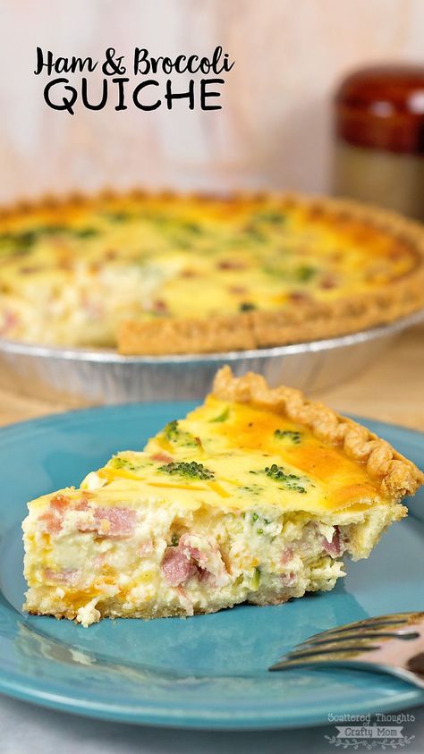 This Ham and Broccoli Quiche is the perfect recipe to use up leftover holiday ham! Ham And Broccoli Quiche, Broccoli Quiche Recipes, Ham And Broccoli, Grains Recipes, Ham And Cheese Quiche, Einkorn Recipes, Breakfast Favorites, Broccoli Quiche, Easy Quiche